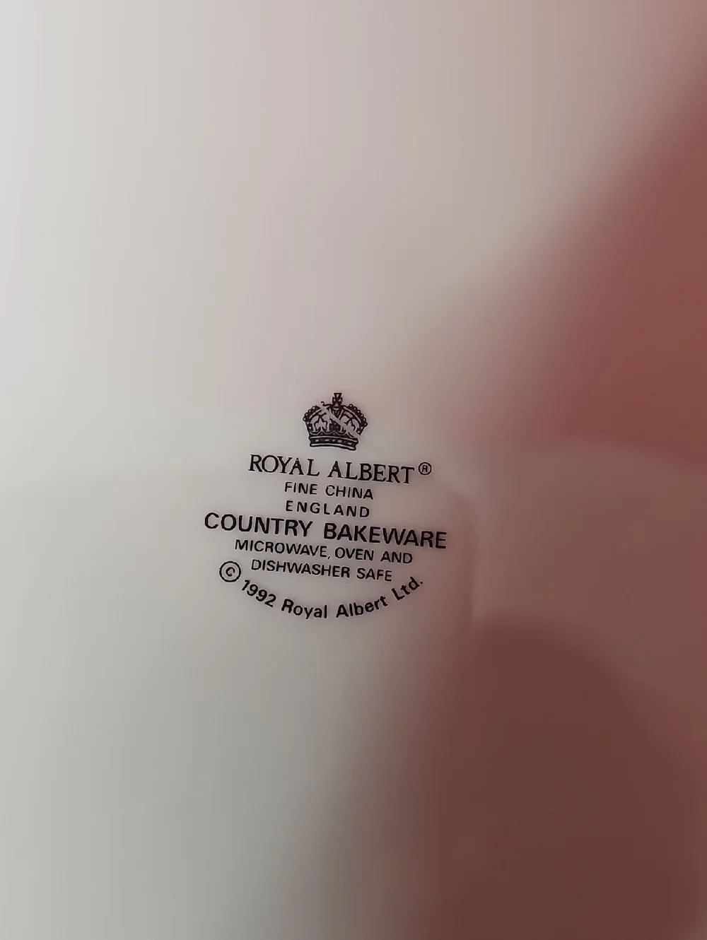 Royal Albert White Porcelain Round Floral Serving Dish with Green Trim